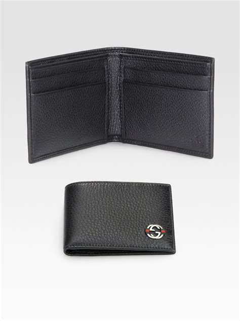 gucci ace mini leather wallet|gucci leather bifold wallet.